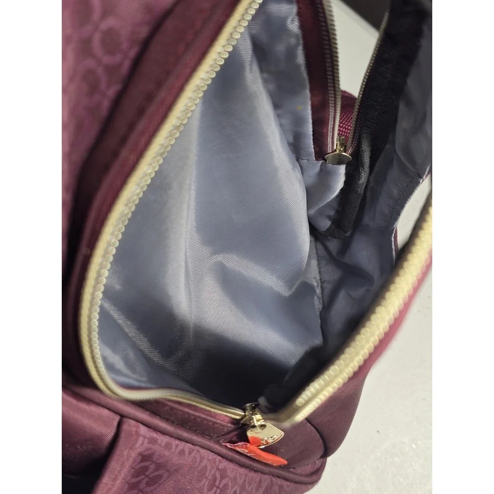 Fisher-Price Fastfinder Gemma Diaper Bag Backpack Burgundy Multi Pocket Baby Bag
